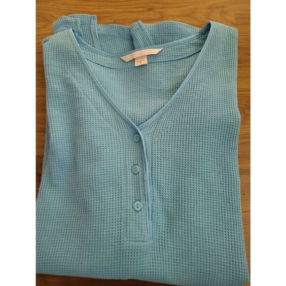 Victoria's Secret Waffle Knit Nightie/Sleep Shirt Blue Size Small - Picture 6 of 6